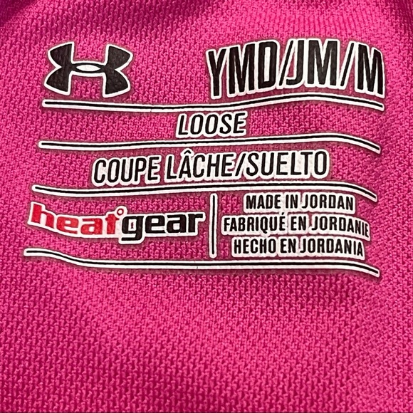 UNDER ARMOUR Girls Loose HeatGear Running Shorts - Picture 4 of 5